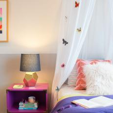 Whimsical Girl's Room With Butterfly Canopy