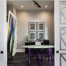 Chic Home Office With Hidden Murphy Bed