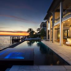Stunning Waterfront Home With Infinity Pool and Spa