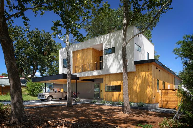 Austin Home Design Centers Around Live Oak Tree