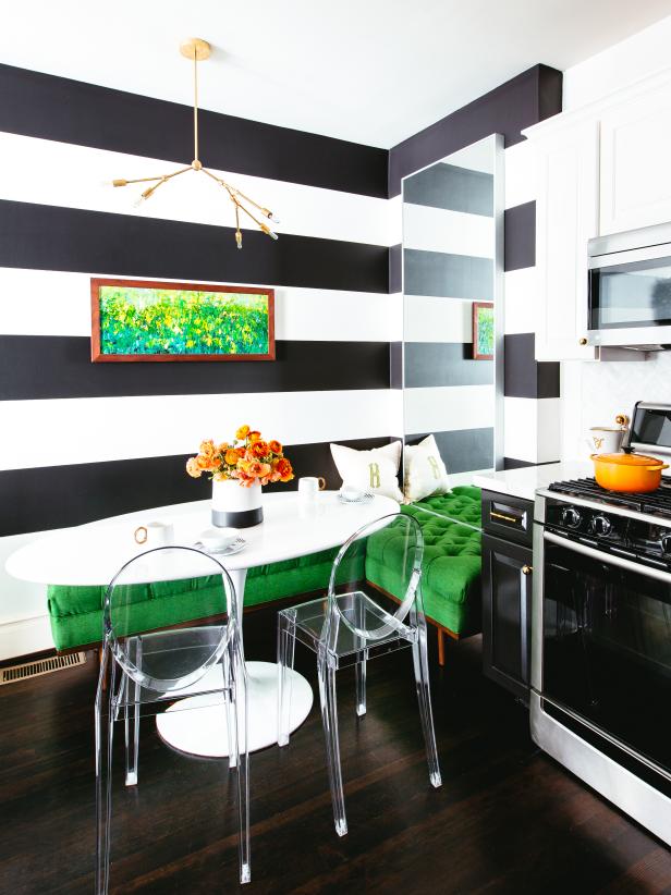 Contemporary Black and White Kitchen 