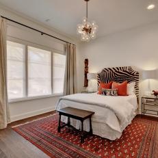 Guest Bedroom with Exotic Accessories
