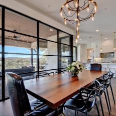 Open Dining Room in Modern-Eclectic Home
