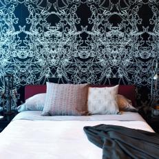 Modern Guest Bedroom with Gothic, Moody Vibe