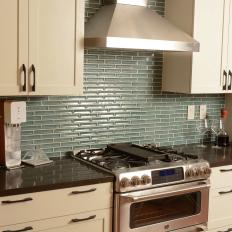 Blue Backsplash Adds Color and Charm to Modern, Country Kitchen