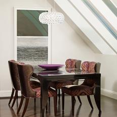 Dining Room With Upholstered Wingback Chairs