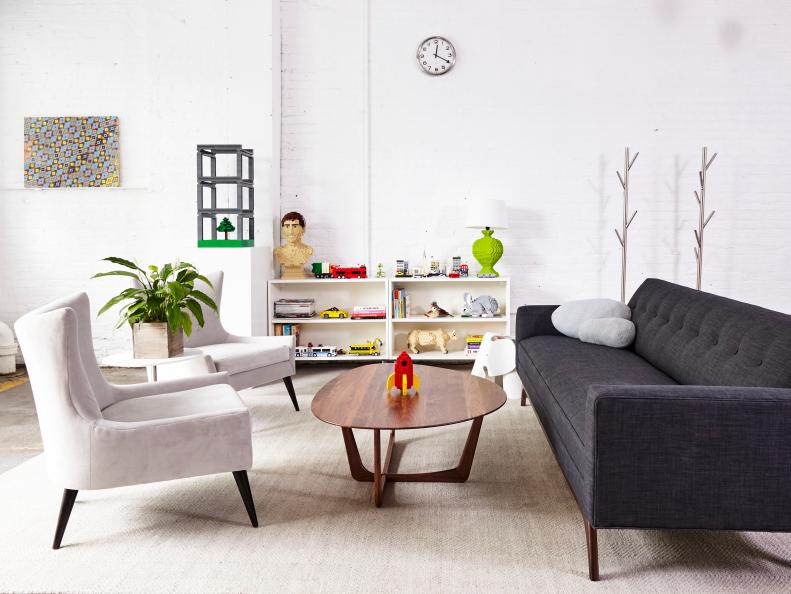 Seating Area with Mid-Century Modern Furniture