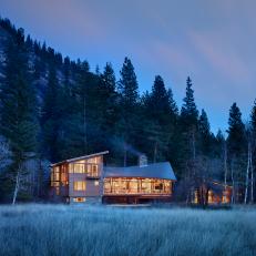 Contemporary Mountain Home Sculptural Metal Roof