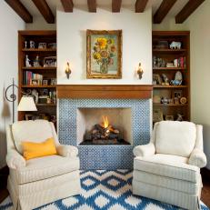 Cozy Seating in Southwestern Home Office