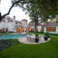 Spanish-Inspired Home With Backyard Pool