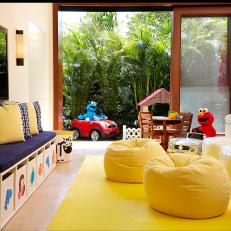 Cheerful Playroom With Outdoor Access