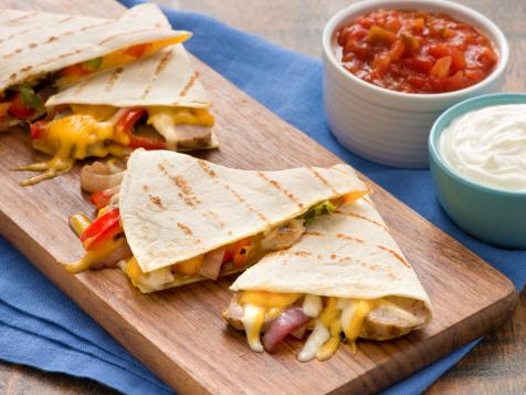 Grilled Sausage and Pepper Quesadillas