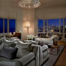 Sophisticated Living Room With City View