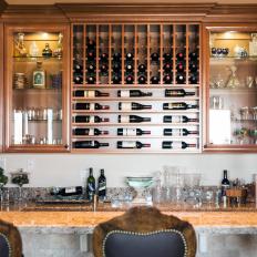 Wine Bar With Custom Cabinets