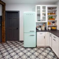Vintage Inspired Refrigerator and Tile Give Kitchen an Authentic Look
