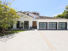 White Ranch House With Three-Car Garage