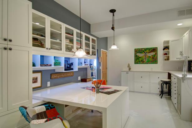 Countertop Above Washer Dryer - Transitional - laundry room - HGTV