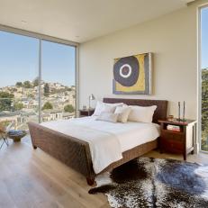 Contemporary Master Bedroom With Views