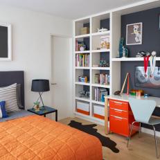 Teen Boy's Bedroom With Study Nook