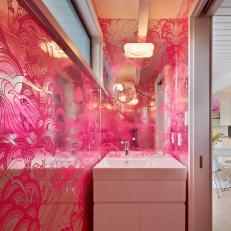 Sparkling Pink Powder Room