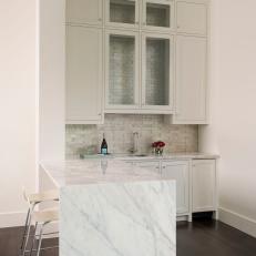 White Kitchen With Marble Counters