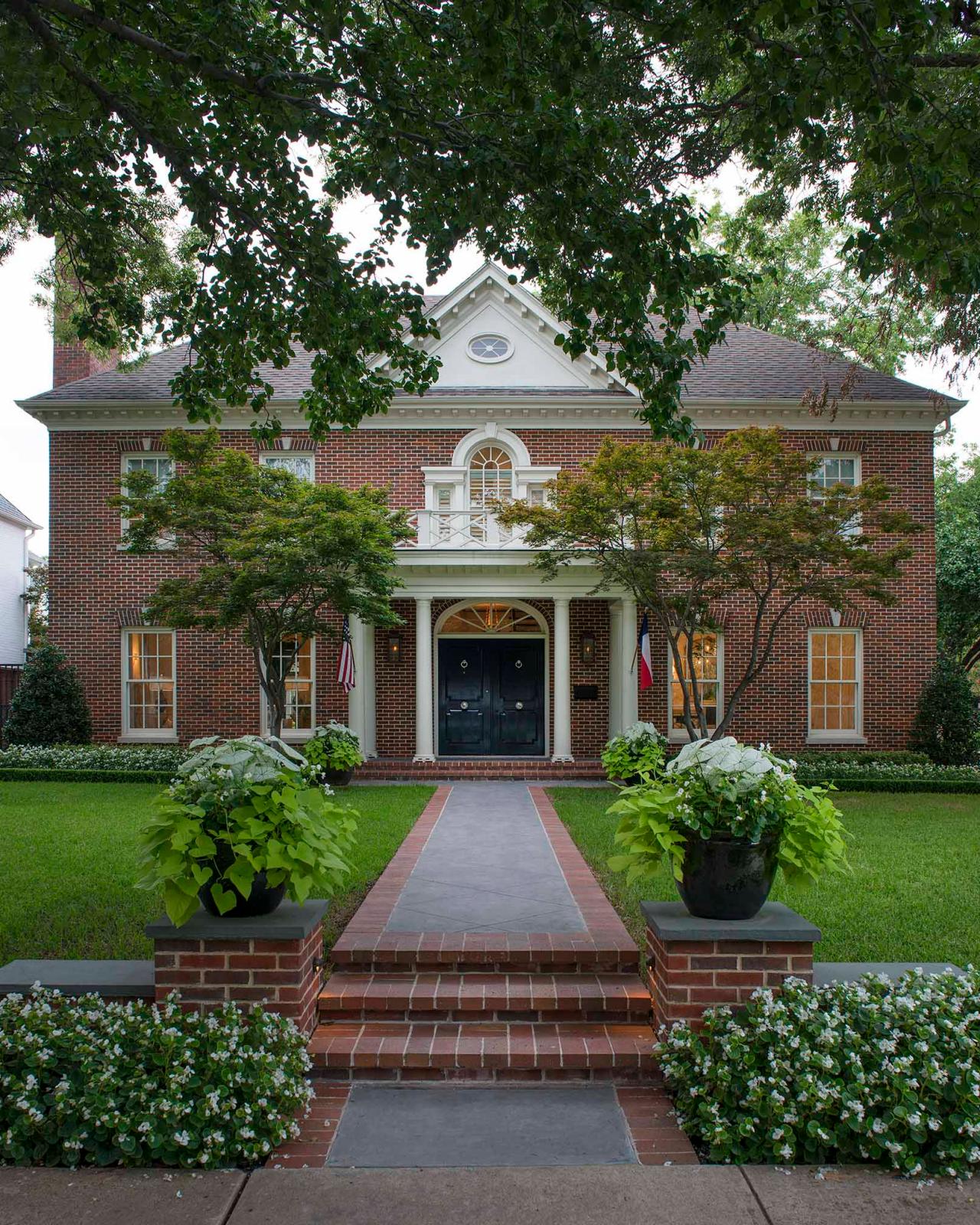 Red Brick Colonial Exterior and Front Yard | HGTV