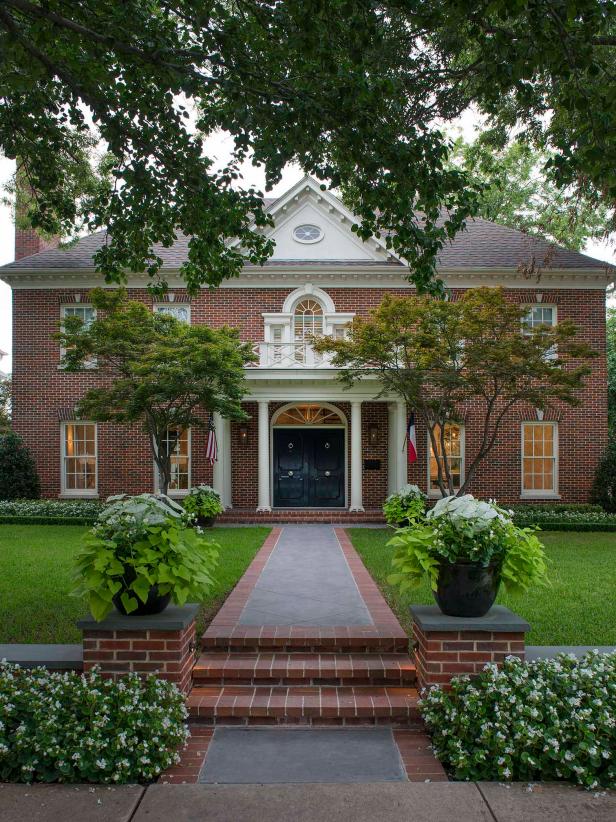 Red Brick Colonial Exterior 