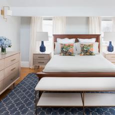 Midcentury Modern Master Bedroom in Pale Blue