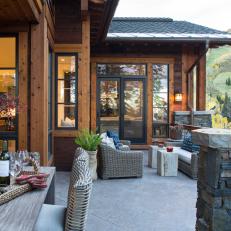 Cabin Patio With Mountain View