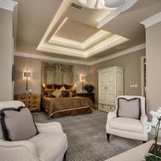 Master Bedroom With Wall Sconces