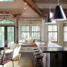 Lakeside Kitchen and Living Space