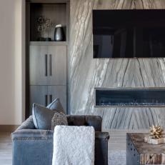 Mod Living Room in Gray and White