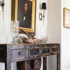 Distress Antique Console Table Adds Rustic Charm