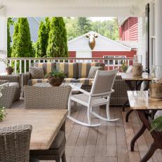 Outdoor Living Space on Covered Porch