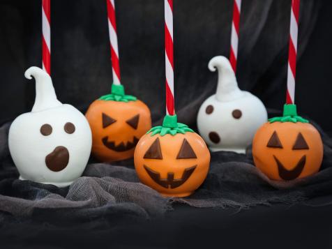 Halloween Treat: Candy-Coated Ghosts and Jack-O'-Apples