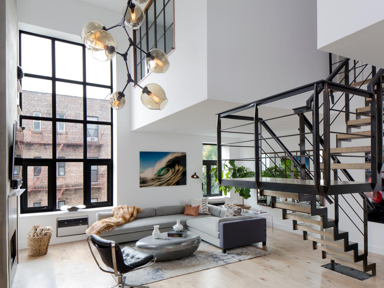 Contemporary Loft With Eclectic Light Fixtures, HGTV Faces of Design