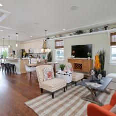 Eclectic Living Space With Open Floor Plan