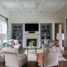 Comfortable Living Room Evokes Traditional Style