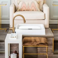 Glamorous Pedicure Booths in Boutique Salon