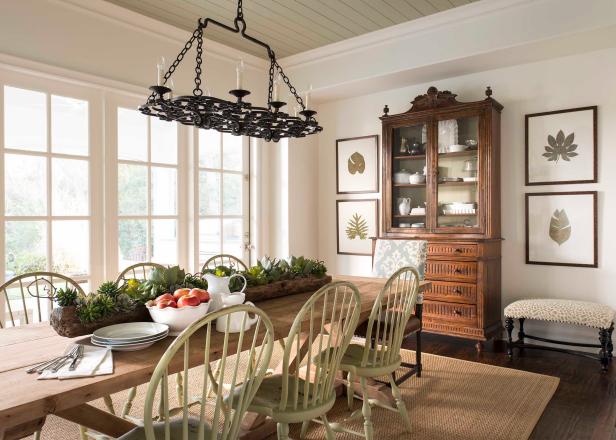Neutral Country Dining Room 