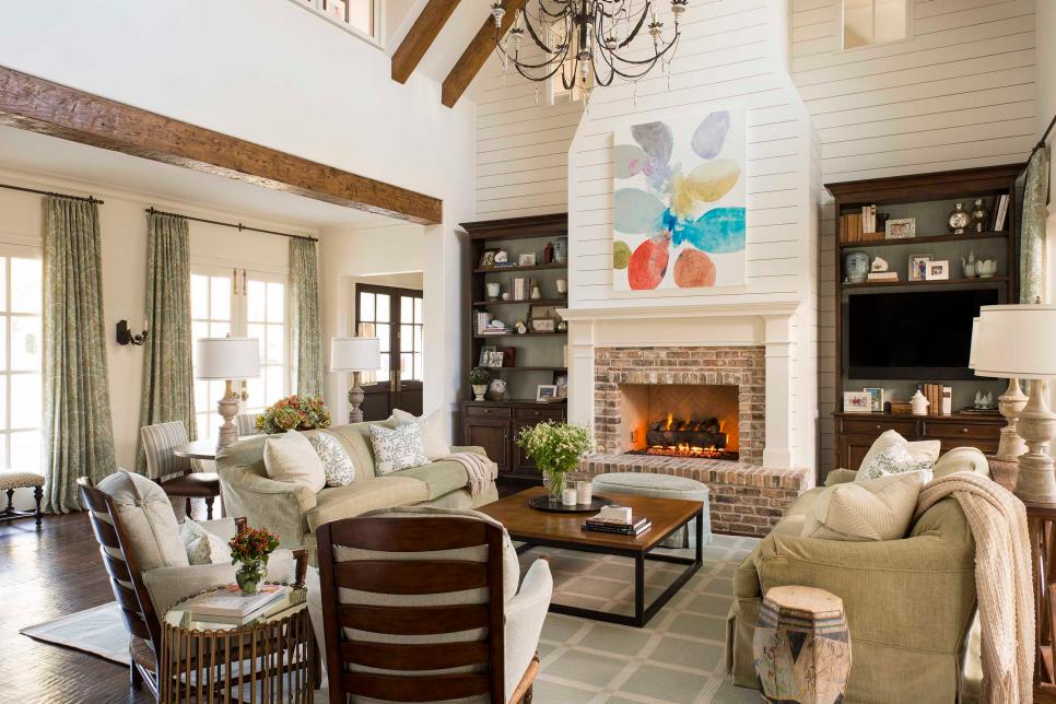 Traditional Neutral Living Room 