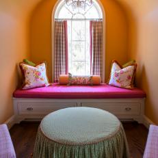 Orange Girl's Bedroom Window Seat