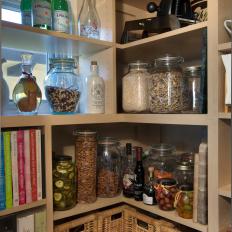 Walk-in Pantry With Glass Jars