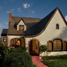 Renovated Front Exterior of Historic Tudor Home