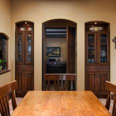Breakfast Room With Built-in China Cabinets