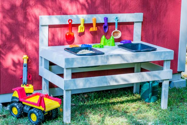 Play Bench with Plastic Toy Tools