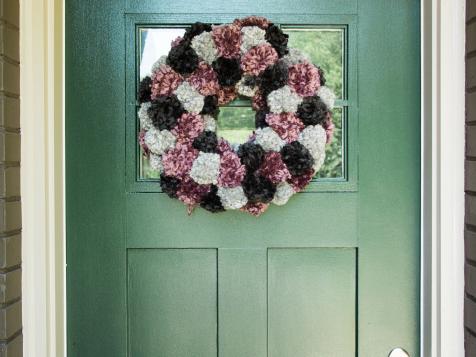 Make a Pom-Pom Wreath in Fall's Hottest Hues