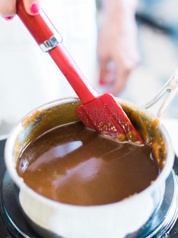 Homemade Caramel Dip in Saucepan