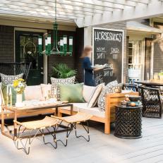 Patio Ready for Rustic Fall Backyard Party