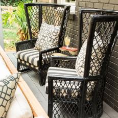 Pair of Patio Chairs Serves As Seating Area